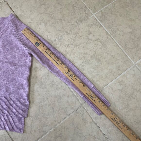 NWT J. Crew V-neck Sweater Alpaca Wool Blend women’s XXS light purple soft - Picture 11 of 13